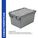 Cajón Plástico Logístico Organizador Apilable Delivery Azul