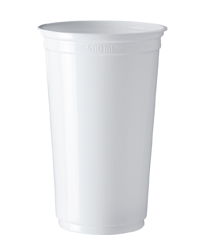 VASO 550ml BLANCO PP (1/50)