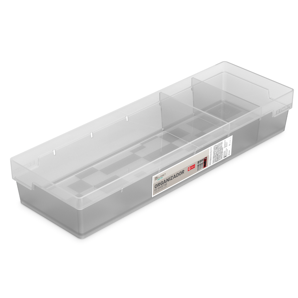 ORGANIZADOR P/CAJONES CRISTAL C/DIVISION REGULABLE 055/3