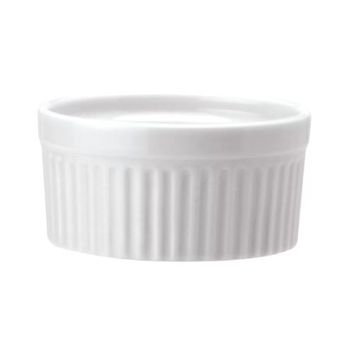 RAMEQUIN ACANALADA 210ml - 10cm PORCELANA