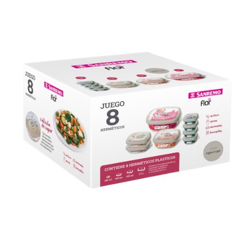 SET 8 PIEZAS LINEA FLOR