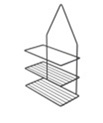ESTANTE DOBLE PARA BAÑO 22,6 X 11 X 36,2 CM NEGRO