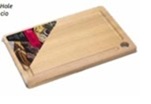 TABLA RECT. 30 X 20 CM CON ORIFICIO LATERAL