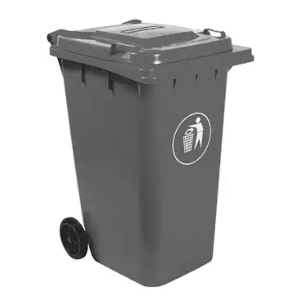CONTENEDOR P/RES C/RUEDAS 100L GRIS