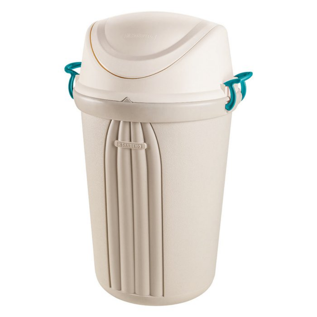 BASURERO 140lts CON TAPA BEIGE