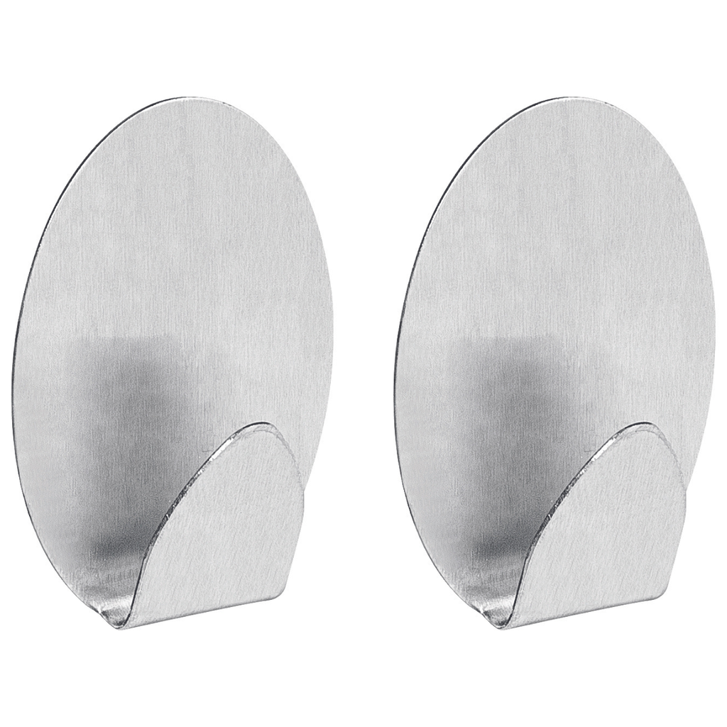 GANCHO METALICO OVAL C/ADHESIVO M x 2