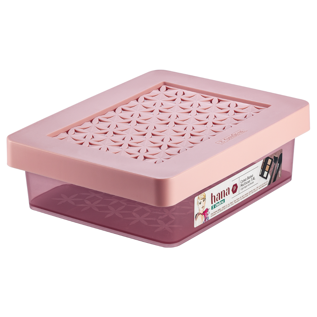 CAJA BAJA MULTIUSO Peq. 1.4L ROSA HANA