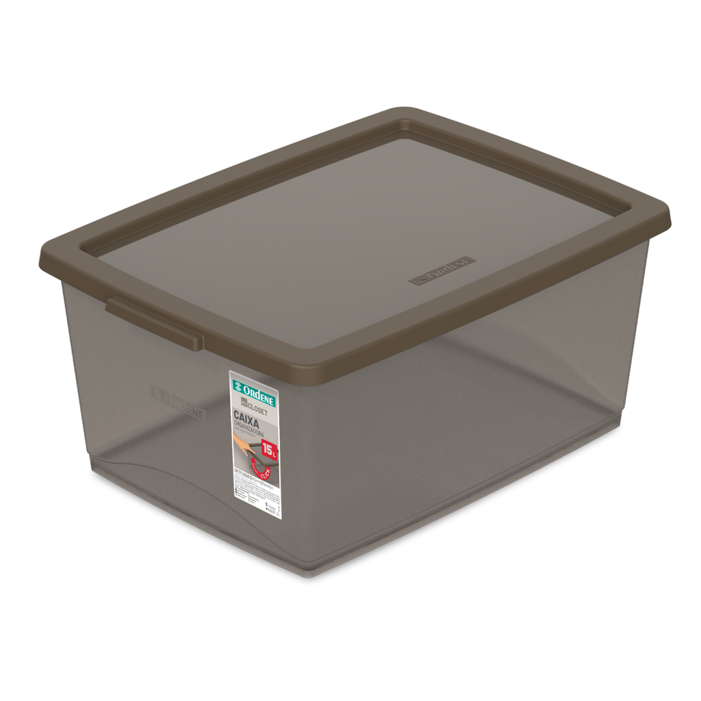 CAJA ORGANIZADORA CON TRABAS 15 LITROS