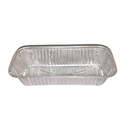 [D10-100] BANDEJA DE ALUMINIO BUDIN 650ml (1/100) 21,2 X 10,2 X 4,5CM