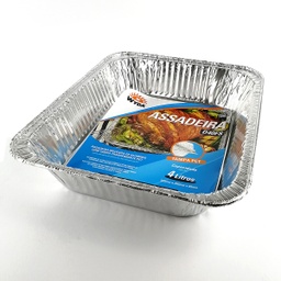 [D40-12] BANDEJA DE ALUMINIO RECT.  4000ml X UNID.