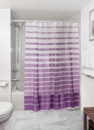 [PR2721-1] *CORTINA P/BAÑO RALLADA VIOLETA PVC 180X180X0,10MM