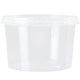 [KP-1000TR] POTE DESCARTABLE CON TAPA 1000ml TRANS. PP (25 UN)
