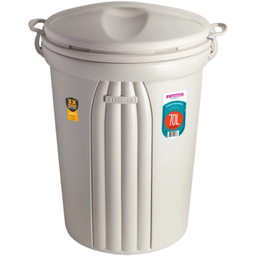 [290] BASURERO CON TAPA DE 70lts - BEIGE