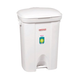 [299/01] BASURERO CON PEDAL DE 72lts - BLANCO