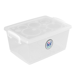 [OR80300] CAJA ORGANIZADORA CON TRABAS 4LTS.