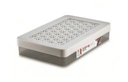 [OR85100] CAJA CON DIVISIONES Y TAPA Med. BEIGE HANA