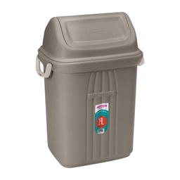 [SR279/20] BASURERO 19lts TAPA VAIVEN GRIS