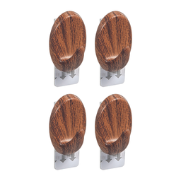 [OR30131] *GANCHO OVAL MADERA C/ADHESIVO P x4